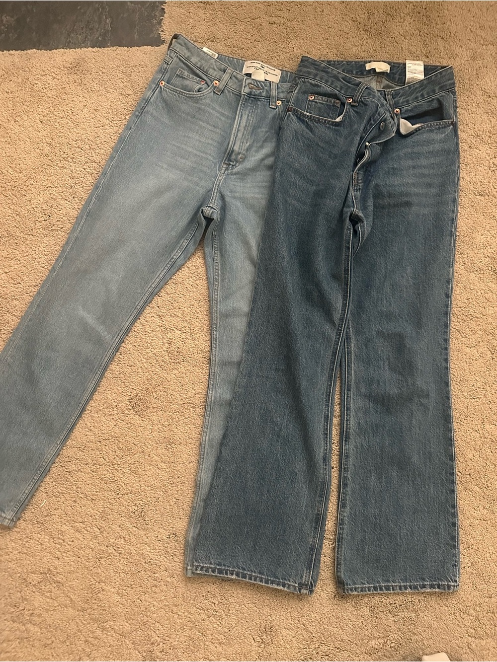 H&M Women's Two-Tone Blue Bootcut Jeans